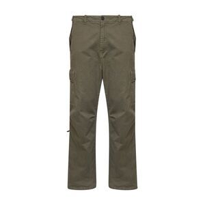 Fendi Men Grey-Green Cotton Drill Regular-Fit Utility Trousers